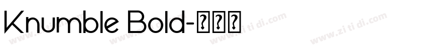 Knumble Bold字体转换